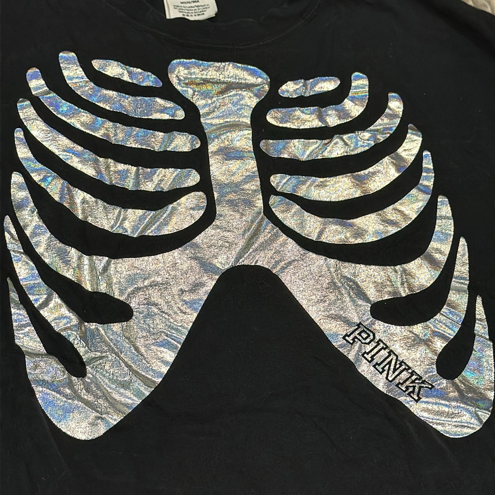 Victoria Secret PINK Skeleton shirt - M - Picture 2 of 5